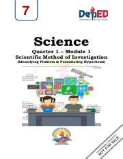 grade 7 science lessons 1st quarter|SCIENTIFIC METHOD SCIENCE 7 QUARTER 1 MODULE 1 .